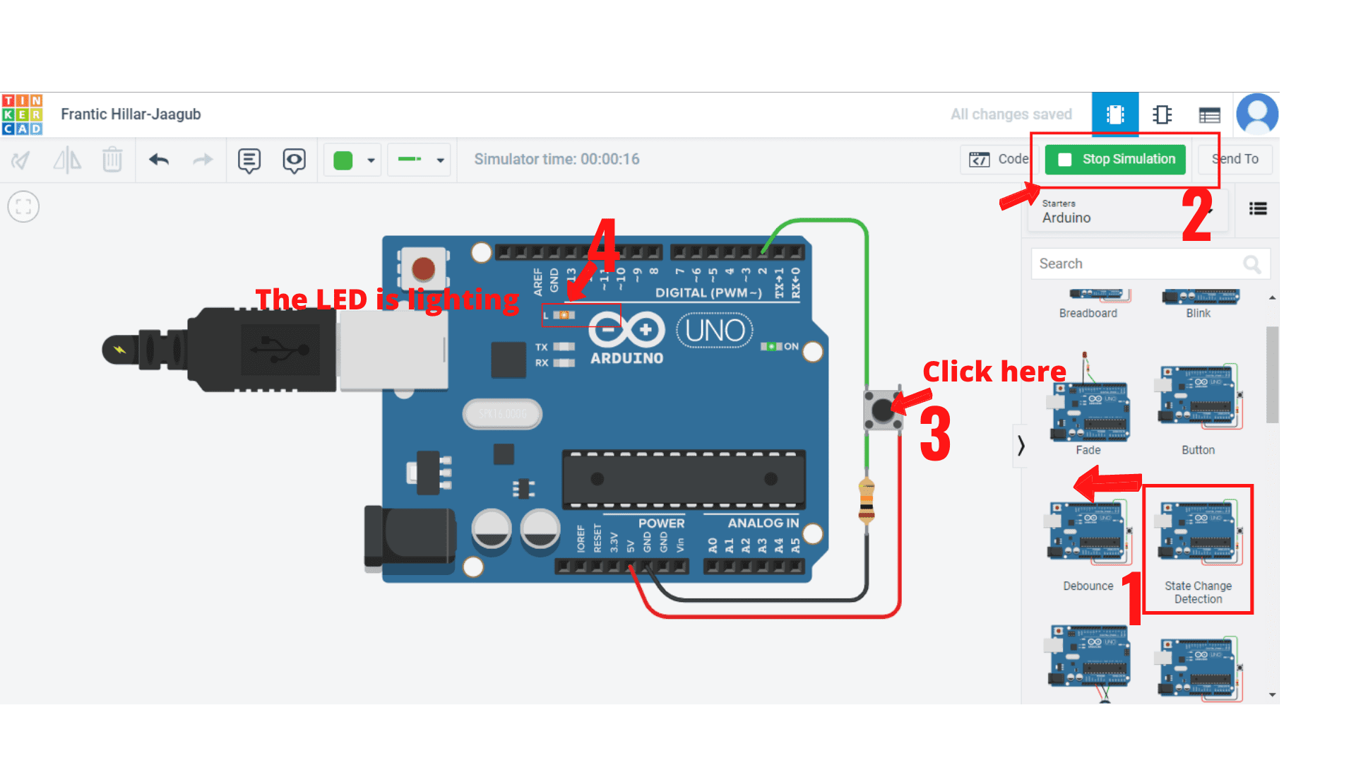 State change detection Arduino project 