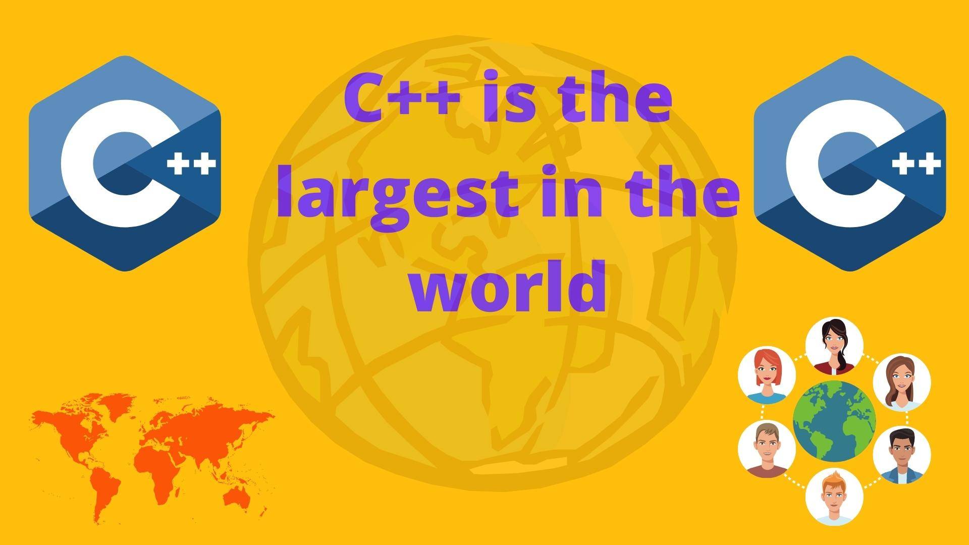 C++language is the largest in the world