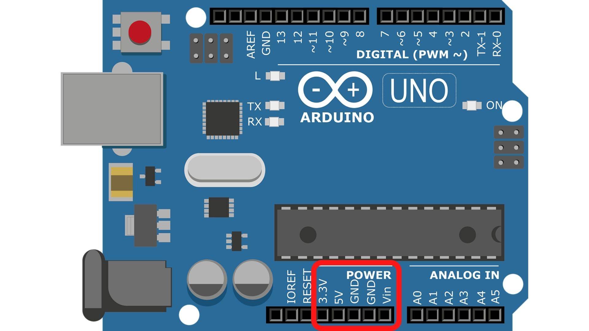 power Arduino pin