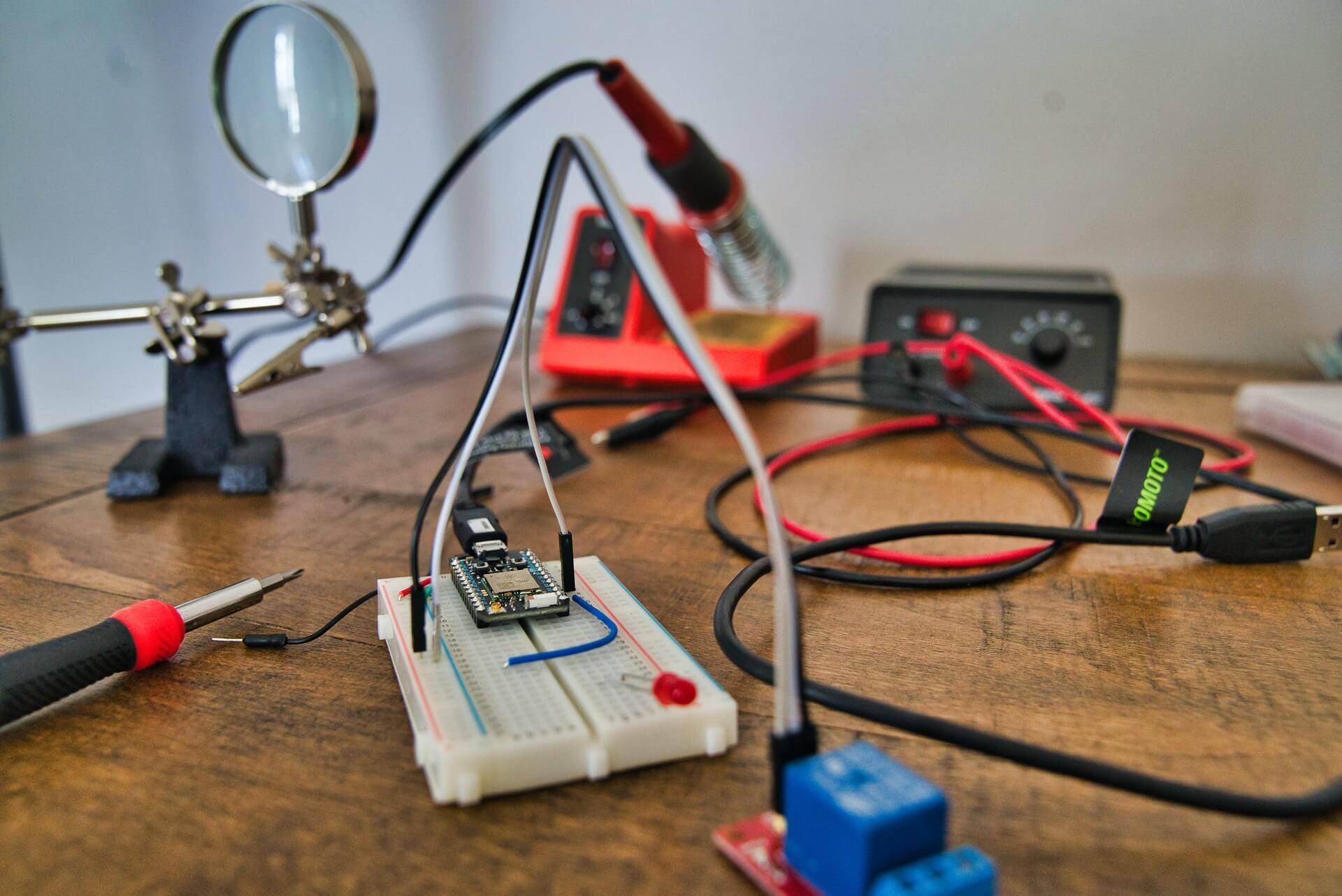 Soldering preparation for Arduino projects