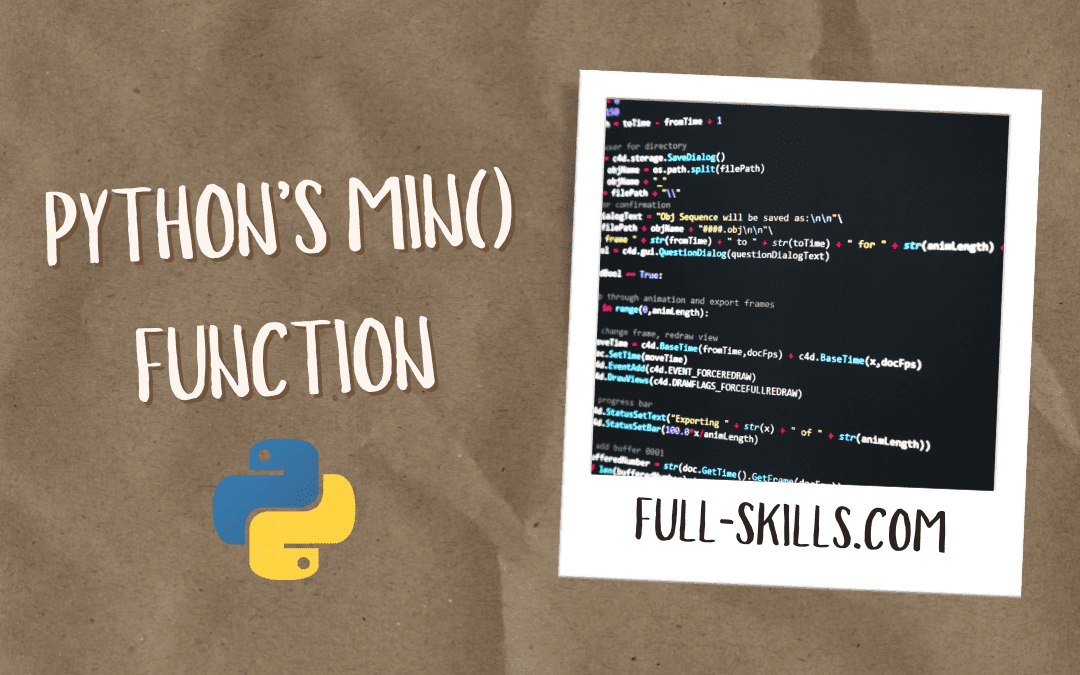 Understanding Python’s min() Function